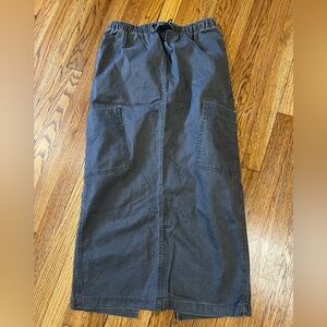 BDG Dark Gray Maxi Skirt with Pockets